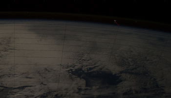 Screen Shot from video of meteoroid 2017-11-09 at 6.19.38 PM credit: ESA/NASA