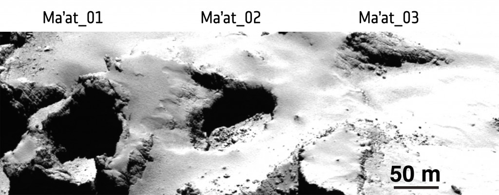 Дупки на кометата создаваат млазови прашина