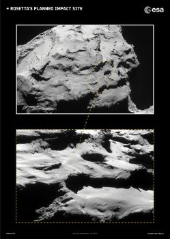 Rosetta's planned impact site, within a ~700 x 500 m ellipse. Click for high res and full caption and credit info. 