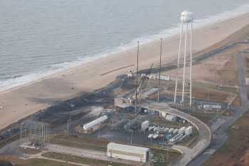 Launch pad after mishap. Credits: NASA-Terry Zaperach