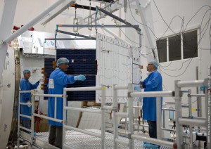 ATV-3 solar panel being deployed