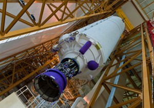 Ariane 5 flight VA205 - to carry ATV-3 - being lifted in Kourou in November 2011. Credits: ESA, Arianespace, Optique Video du CSG - J.M. Guillon 