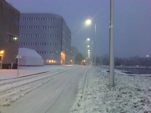 Snow at ESTEC! Credit: ESA