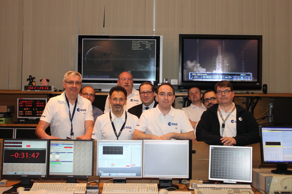 ESA team at Redu Centre for ATV-4 launch. Credit: ESA