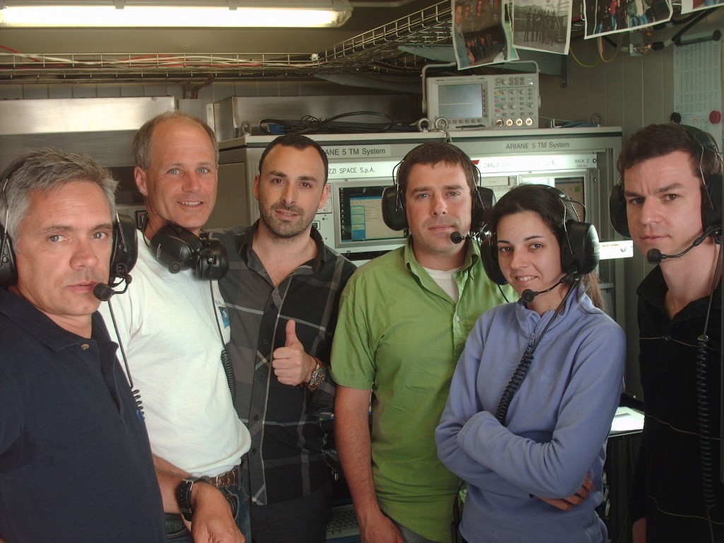 ESA team at Santa Maria station for ATV-4 launch Credit: ESA