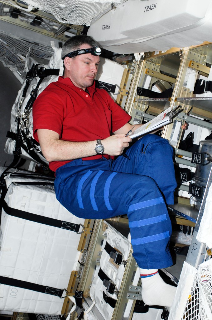 Russian cosmonaut Alexander Samokutyaev in ATV-2. Credit: ESA/NASA