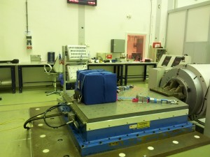 Shaker testing to ensure Haptics-1 can withstand launch on ATV-5