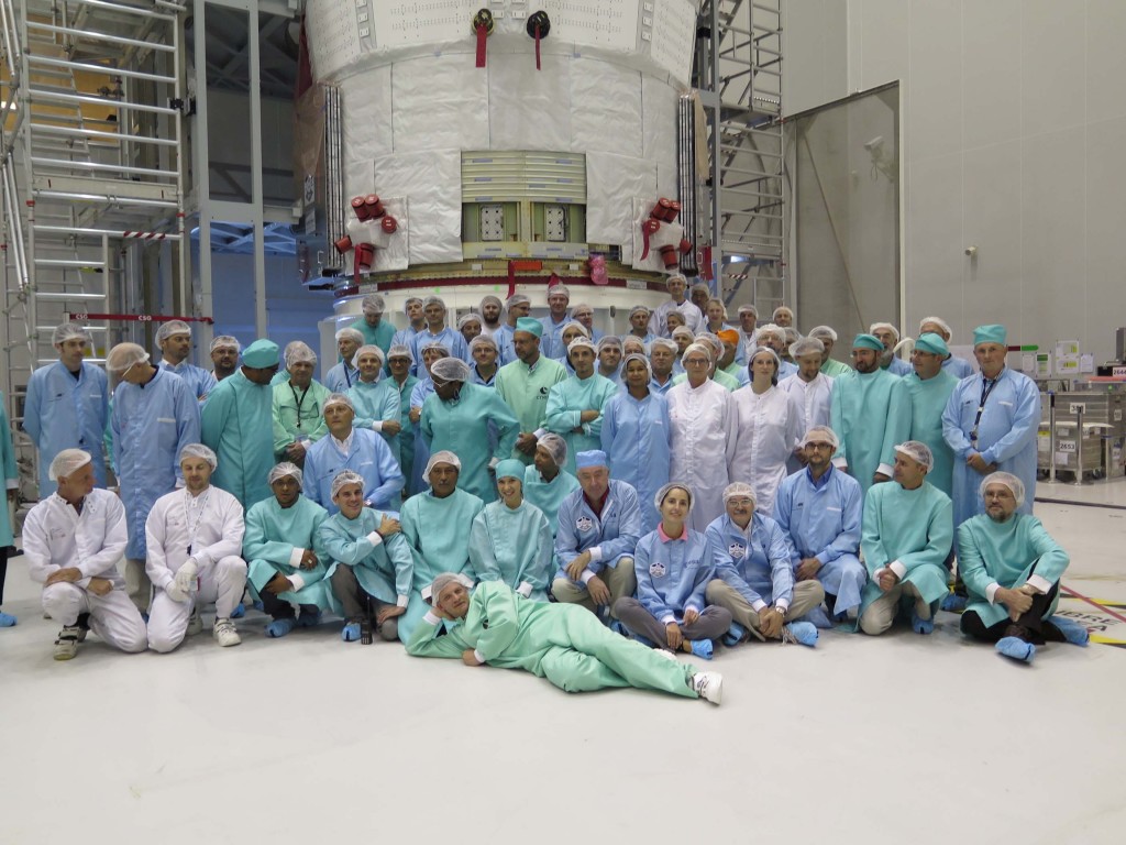 The ATV-5 team at Kourou: ESA, CNES, EADS 