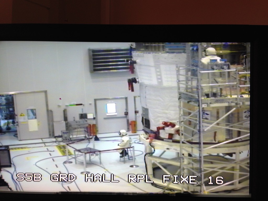 ATV-5 fuelling seen via on-site TV monitor