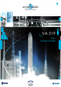 Ariane Flight VA219 with ATV-5 launch poster