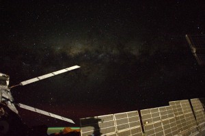 ATV-5 attached to the Station at night. Credits: ESA/NASA