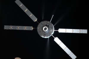 ATV-5 approaching Station in August. Credits: Roscosmos-O. Artemyev