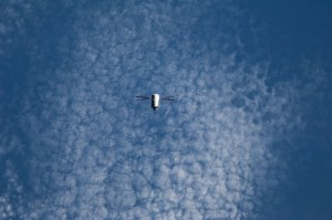 ATV-5 flying under the Space Station. Credits: ESA/NASA