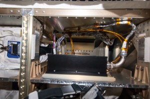 LIRIS recorders in ATV-5 cargo rack after docking (Credits: NASA/ESA)