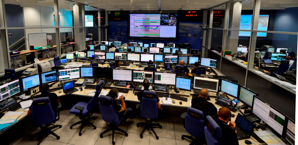 The ATV control centre in Toulouse, France, commands the craft throughout their missions.
