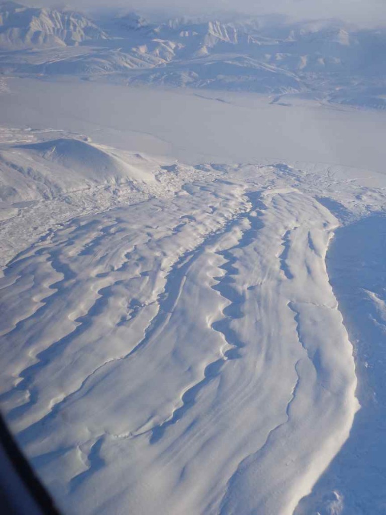 Glacier on Axel Heiberg island. (courtesy Mark Drinkwater–ESA)