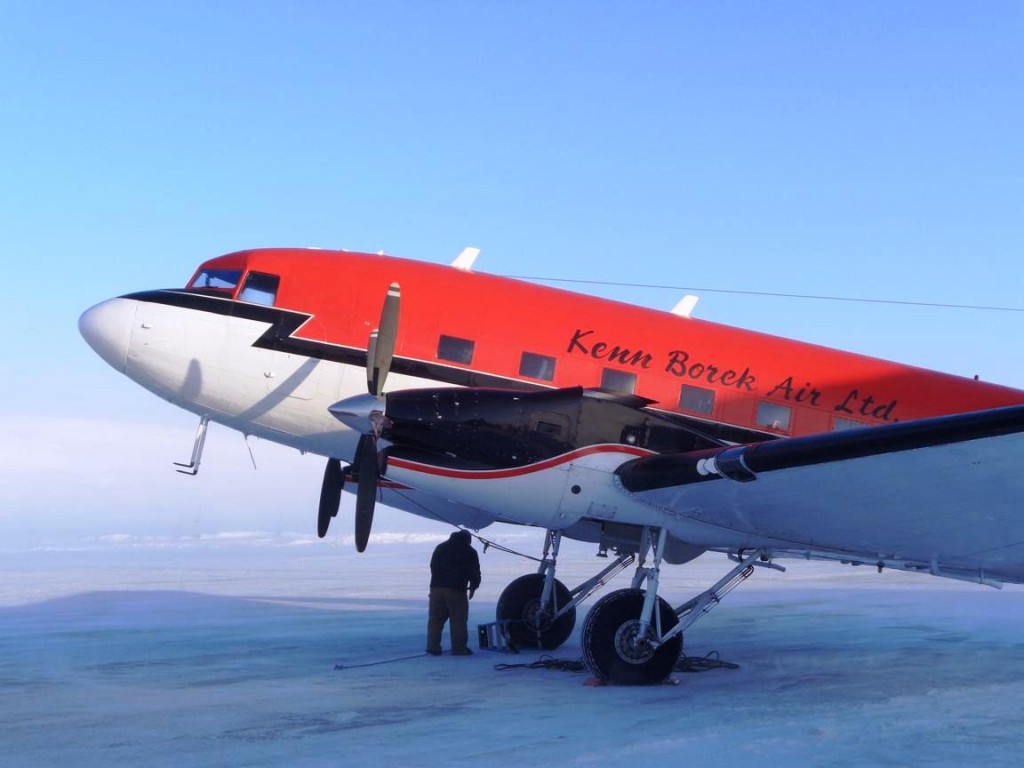 Basler (DC-3) aircraft at Resolute Bay airport. (courtesy M. Drinkwater– ESA)