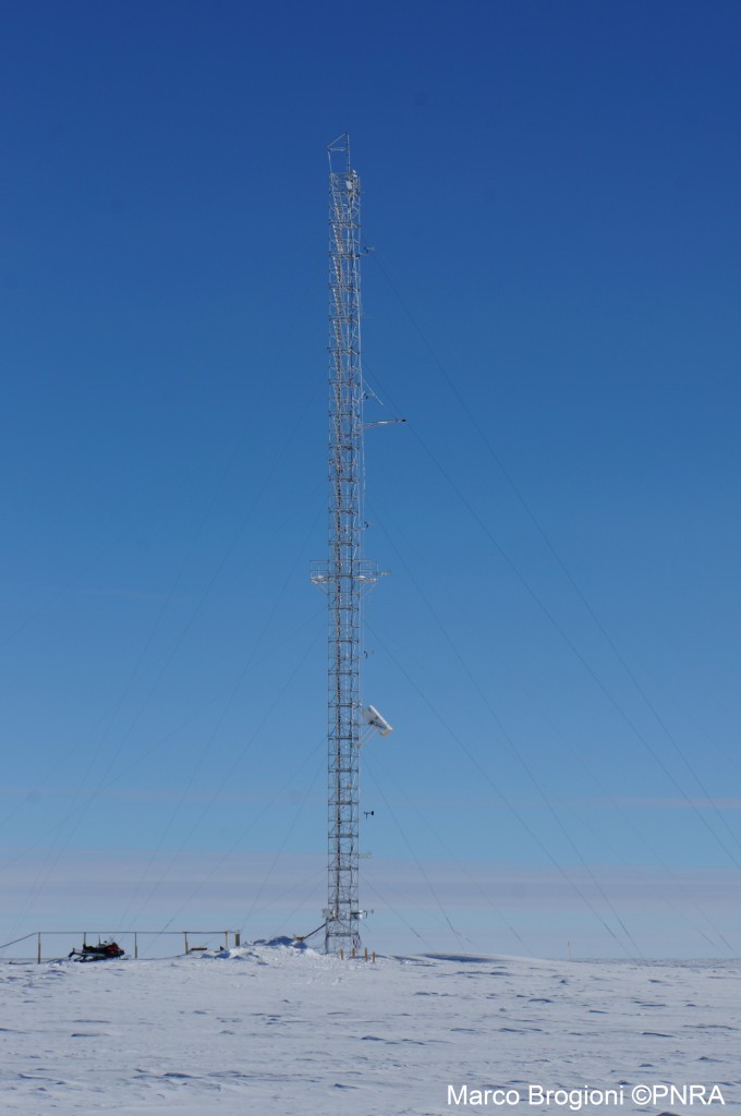 Domex installed on the American Tower looking at the snow surface.