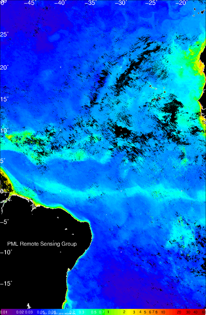 Chlorophyll-a composite on 11–17 October 2016.