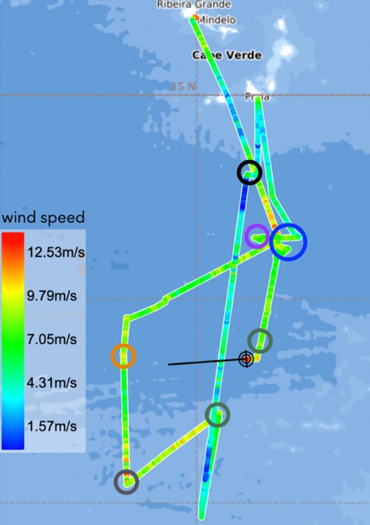 The route of the Meteor ship so far. (Max Planck Institute for Meteorology-Daniel Klocke)