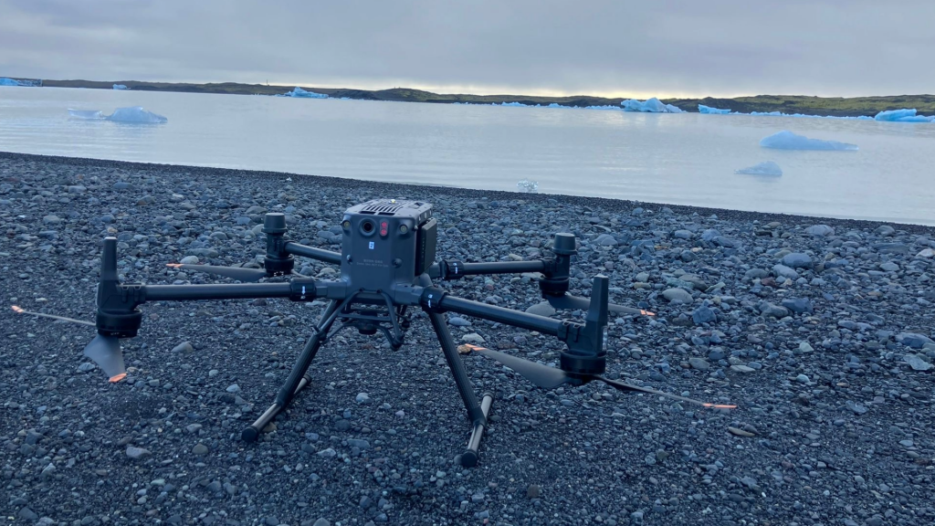 This drone was used to study many aspects of glaciers, ice and proglacial lakes. (Credit: CPOM)