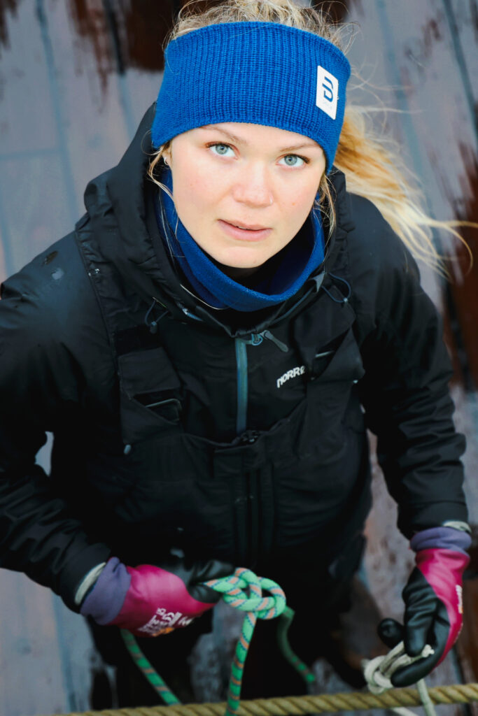 Deck crew & leader of the white watch, Christine Thoresen. (Ocean Media Lab)