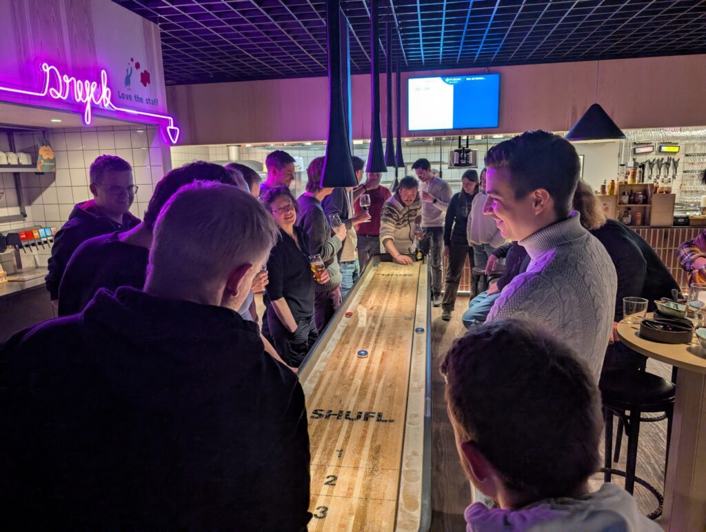 Shuffleboard after a long day. (Image credit: Jonas von Bismarck, ESA).