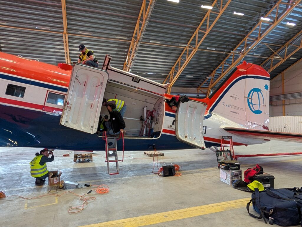 Calibrating the radiation instrumentation in the Arena Arctica. (Credit: Jonas von Bismarck, ESA).