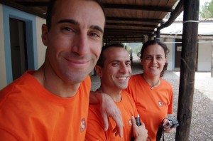 The ARXO team Vittorio, Sirio and Carla. Credits: ESA-C. Corongiu