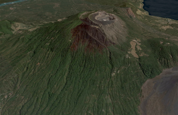 View of Santa Ana Volcano. Credits: DigitalGlobe, USGS, Landsat, NASA