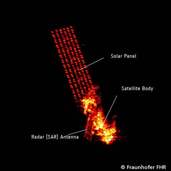 An Image of Envisat taken from a ground based radar, TIRA