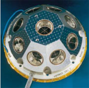 Retroreflectors such as these can be placed on satellites; these are used to ease satellite laser ranging