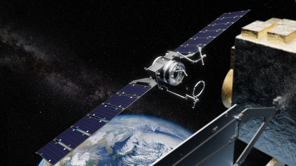 The RISE satellite approaching its client satellite.