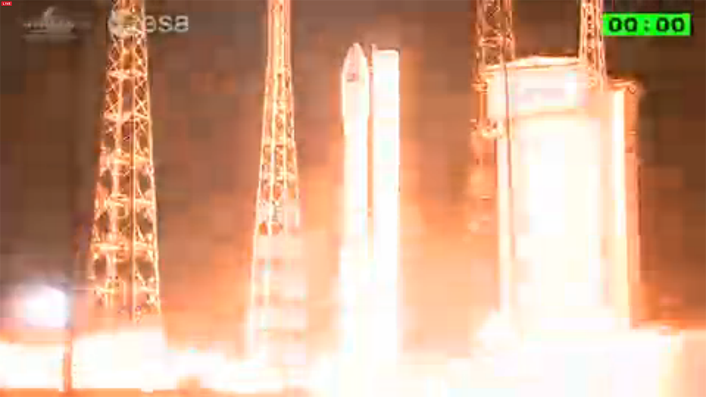 Sentinel-2 lifts off. (ESA)