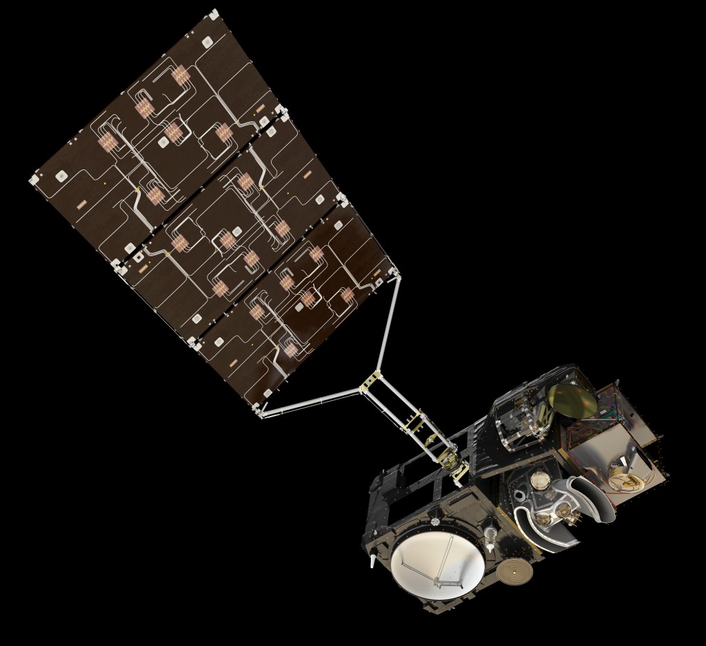 Impression of Sentinel-3A showing instruments (ESA/ATG medialab)