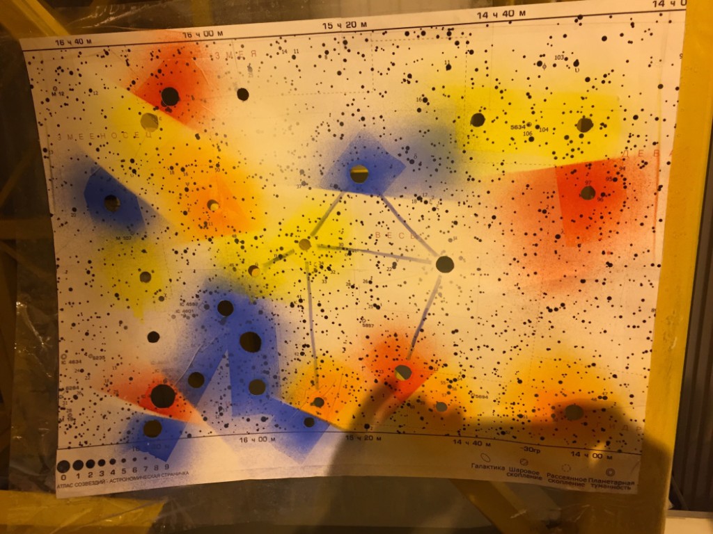 Star map used to trace Libra constellation for Rockot launch number 25. (ESA)