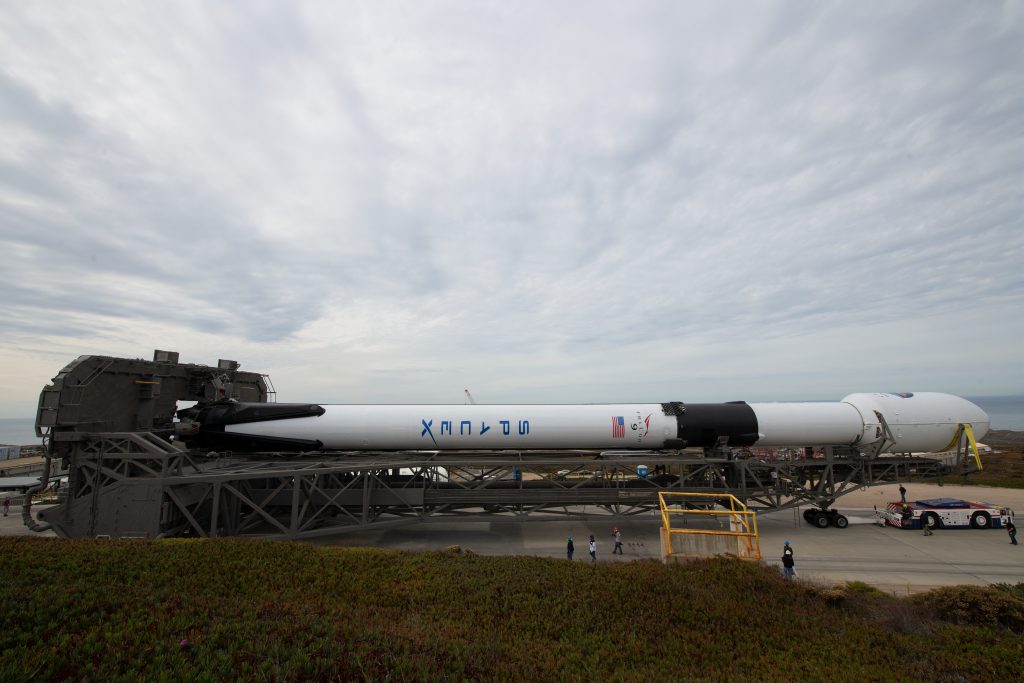 The Falcon 9 rocket carrying Copernicus Sentinel-6. (ESA–S. Corvaja)