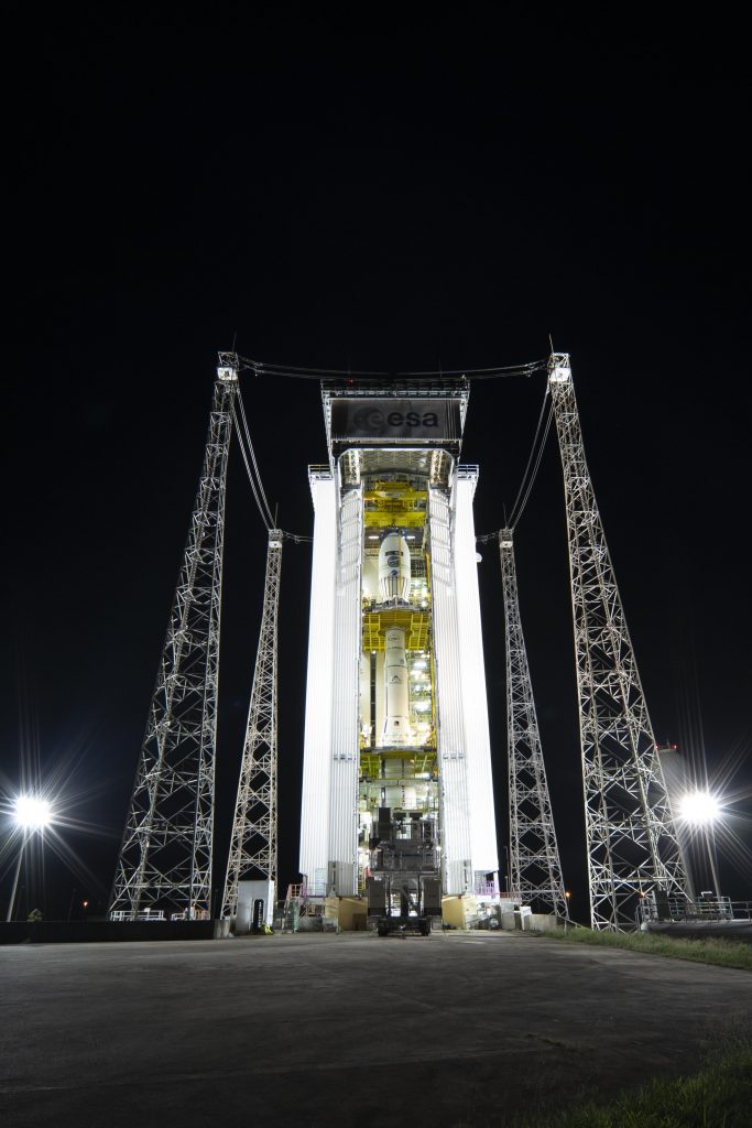 Sentinel-1C at the launch pad. (ESA –M. Pédoussaut)