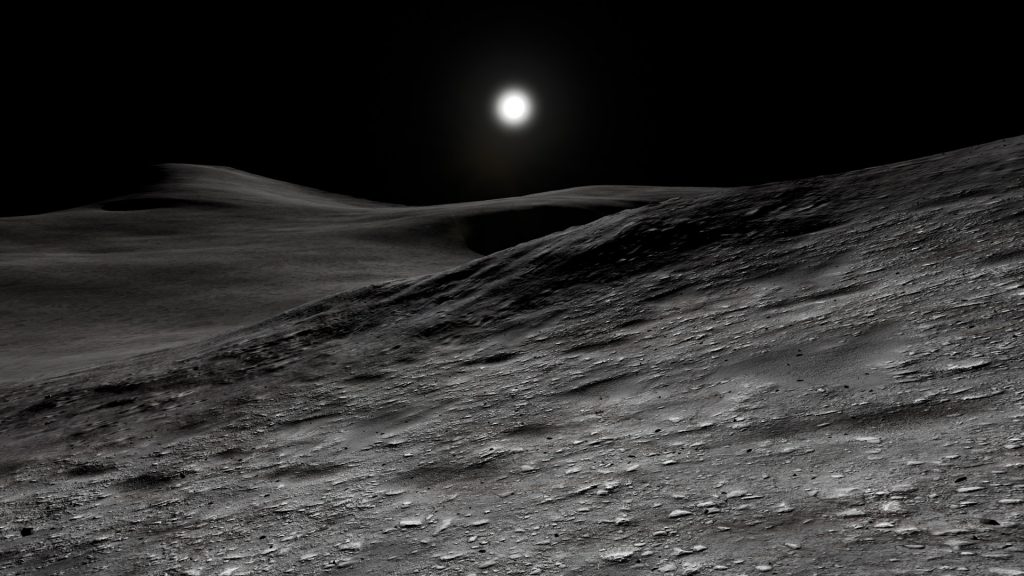 VR model of the lunar south pole region