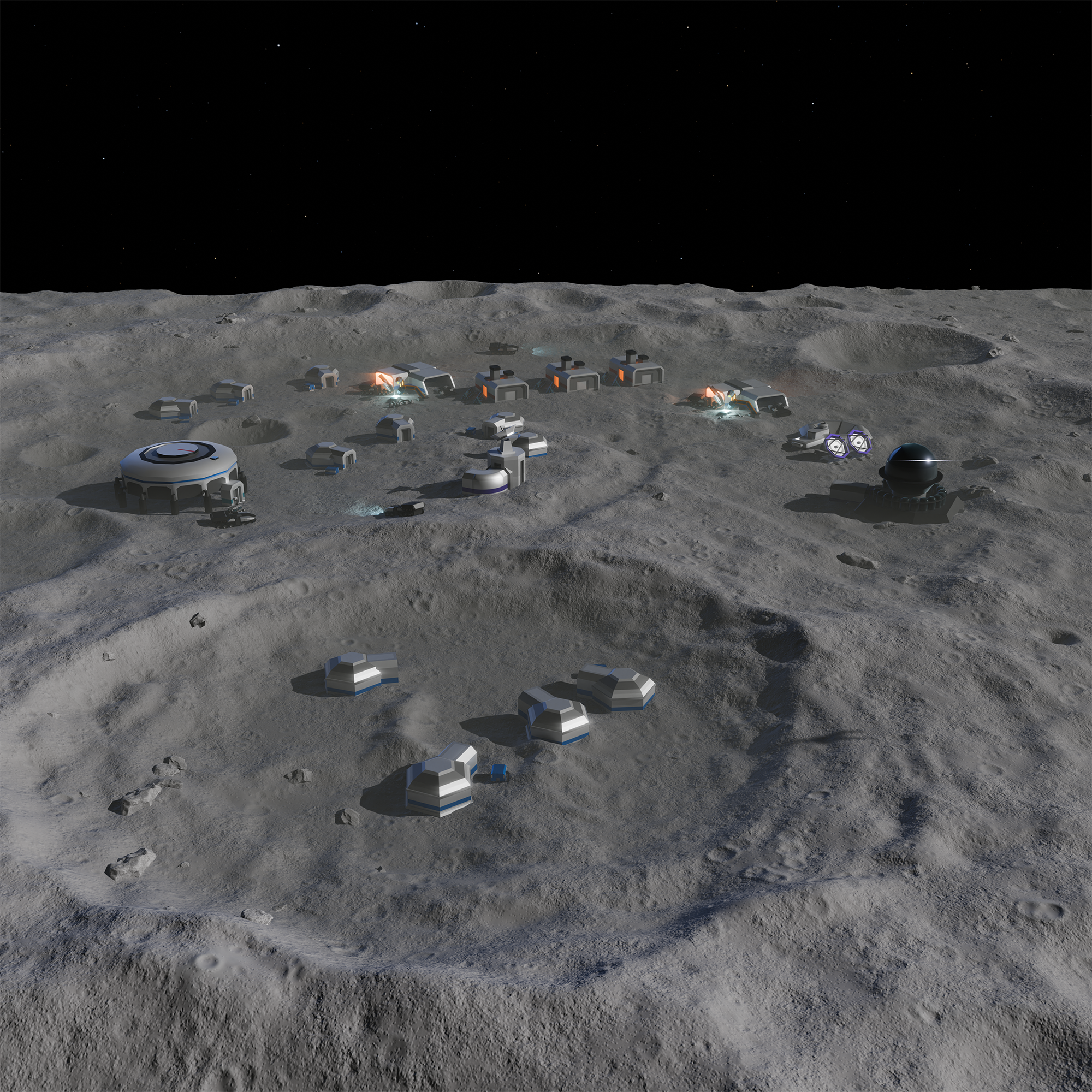 Build a base on the Moon and contribute to science in IMPACT. Credit: ESA/Darmstadt University of Applied Sciences.