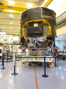 Gaia Flight Model spacecraft undergoing final electrical tests