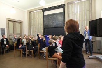 Finnish students participating in 'Gaia Live in Schools' event