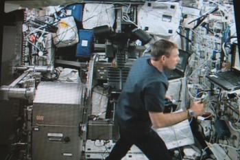 ESA astronaut Andreas Mogensen working on Mares on flight day 8. Credits: ESA/Col-CC cam