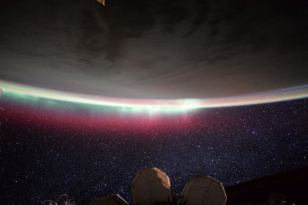 Aurora seen from International Space Station by ESA astronaut Andreas Mogensen. Credits: ESA/NASA