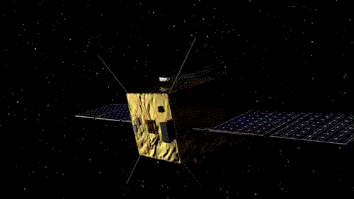 ESA's AIM and NASA's DART spacecraft, artist's impression.