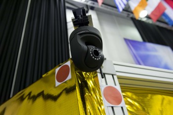 Camera on lander mock-up controlled from ESOC. Credits: ESA-A. Le Floc'h