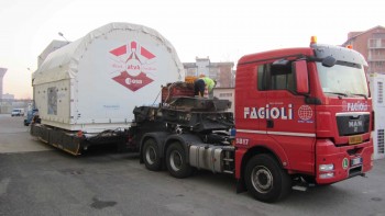 Loading ATV-4 ICC in Torino, Italy. Credit: ESA