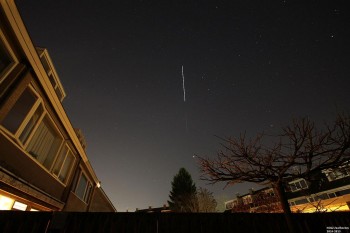Remco Timmermans @timmermansr “My last ever sight of #ATV5, as it disappears into the Earth's shadow in the East towards Jupiter” Nijmegen, The Netherlands