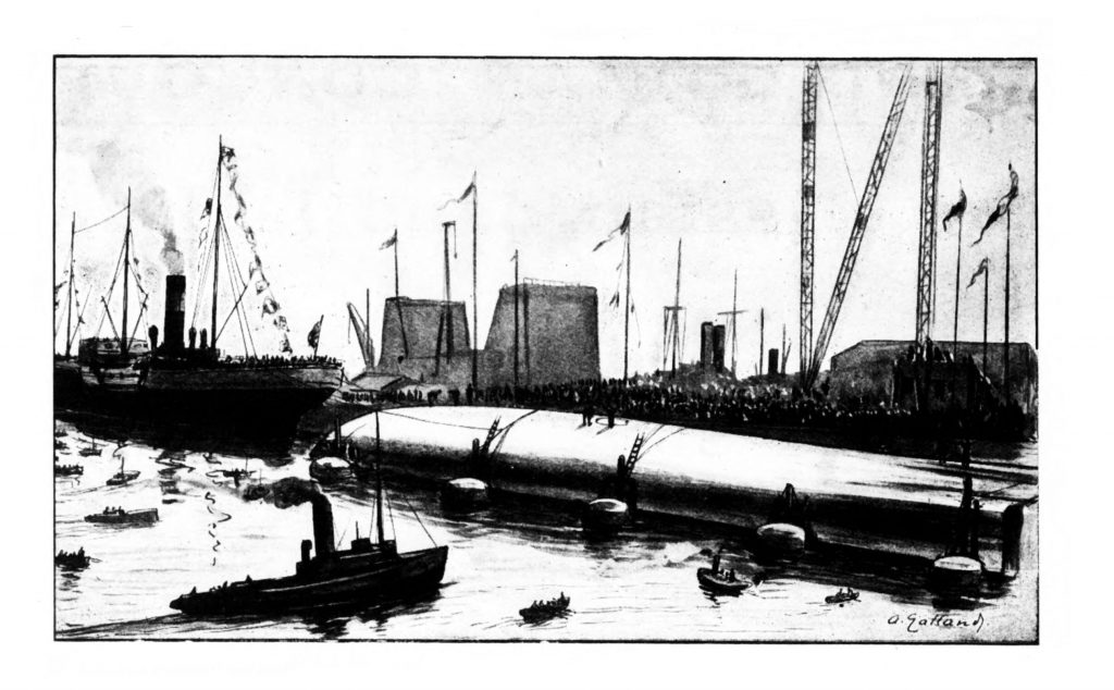 Illustration from the novel, building the rocket.