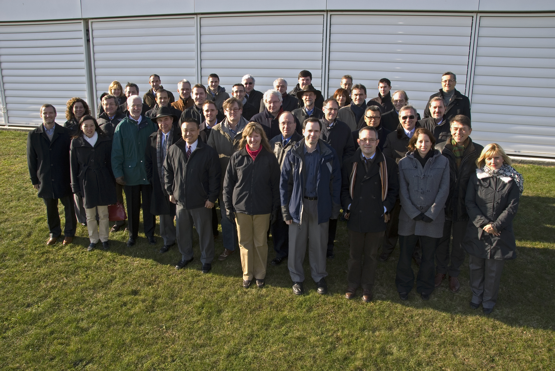 The Orion team from ESA, NASA, Airbus and Lockheed Martin at Les Mureaux back in 2012 Credit: Airbus